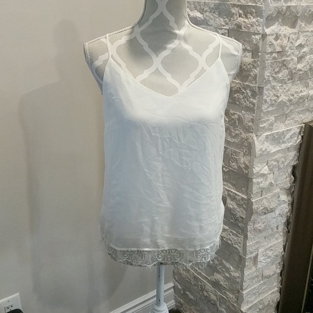 NWT Bluenotes spaghetti strap w/lace tank
